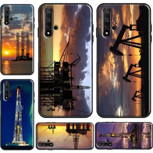 Drilling Oilfield At Sunset Case For Huawei Y6 Y7 2019 Nova 5T Funda For Honor 10i 10 Lite 20 Pro 8X 9X 7A 8A Case
