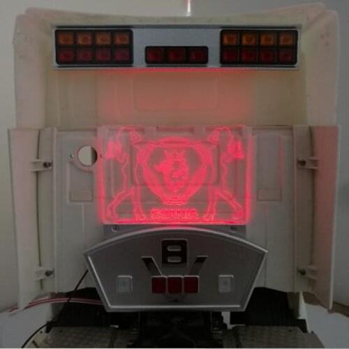 Rc Tractor Toy Truck Body Parts Logo Light For 1/14 Scale Remote Control Car Tamiya Scania R620 56323 R730 Actros Accessories