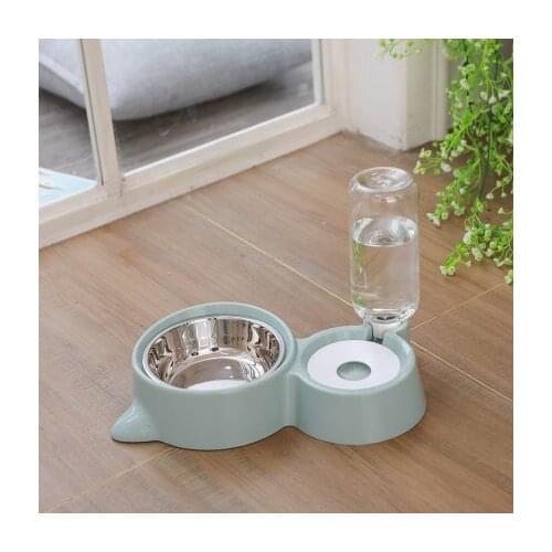 Dog bowl cat bowl double bowl automatic drinking water bowl dog bowl cat water bowl anti overturning rice bowl pet products