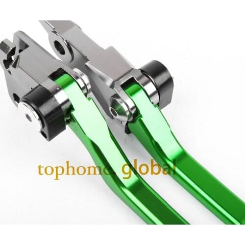 Hot One Pair CNC Pivot Dirttbike Brake Clutch Levers Green Color For Kawasaki KLX450R 2008 2009
