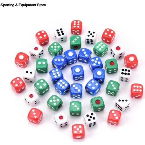 12mm 10 PCS Acrylic transaprent d6 dice,6 sided gambling small dice for Playing Game