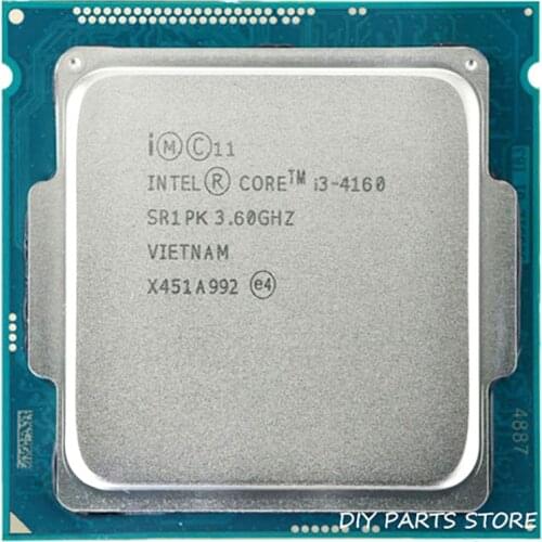 Intel core i3-4160 i3 4160 LGA 1150 3.60GHz DUAL-core 3.4MHZ RAM DDR3-1333, DDR3-1600 GPU HD4400