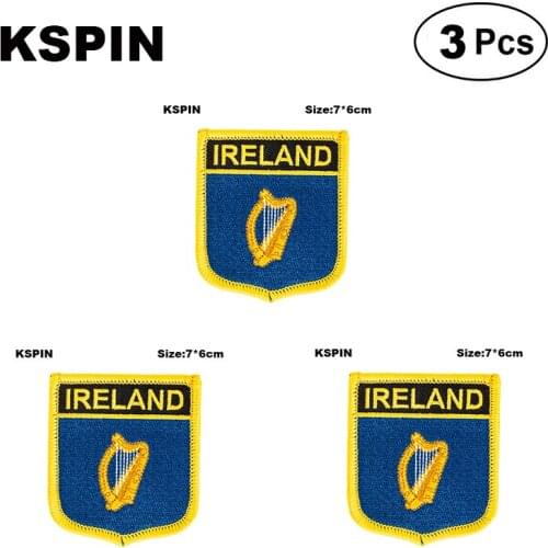 Ireland 4 Shiled Shape Flag Patches National Flag Patches For Cothing DIY Decoration