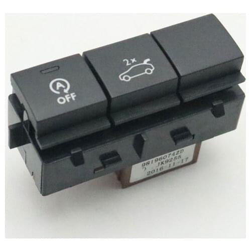 Car Tailgate Rear Trunk Lock Release Button Switch Auto Stop Start Switch Button with Cable For Peugeot 4008 5008 2017 2018