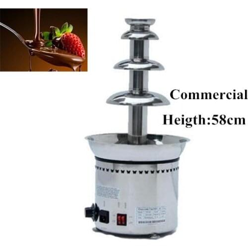 4 Tiers 58cm Height Commercial Chocolate Fountain Fondue Machine; Event Wedding Children Birthday Home Fountains Christmas Water