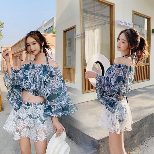 Swimsuit ladies Korean version fresh and sexy 2020 new split slimming swimsuit bikini sports swimsuit