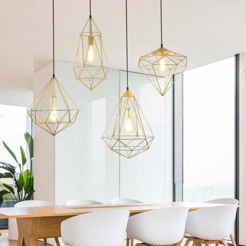 A Chandelier Northern Europe Concise Wrought Iron Lamps And Lanterns Modern Originality Restaurant A Living Room Study Bar