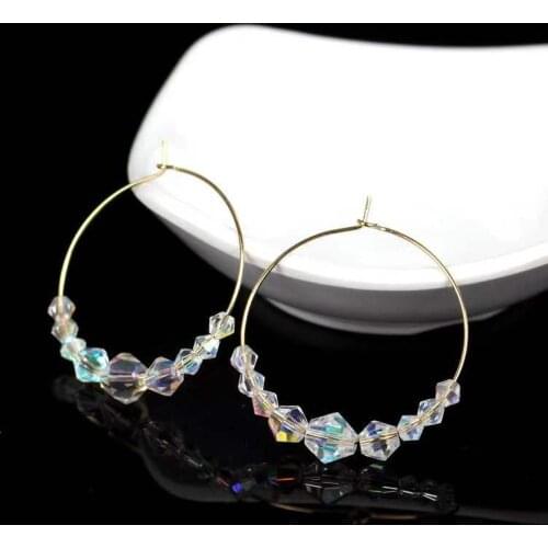 Fashion womens Crystal Earrings color beads pendant earrings Party Jewelry Earrings exquisite girls jewelry Christmas gift