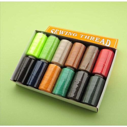 INNE 12 Colors Sewing Thread Set Embroidery accessories Tools For DIY Handicrafts And Crafts Gimp Needlework Seamstresses Fabric