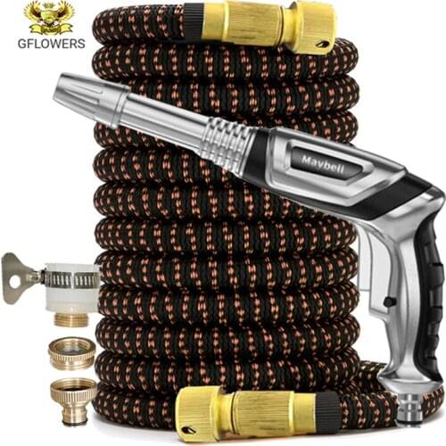 The New Expandable magic hose high pressure hose car wash hose adjustable spray flexible home garden watering hose cleaning wate
