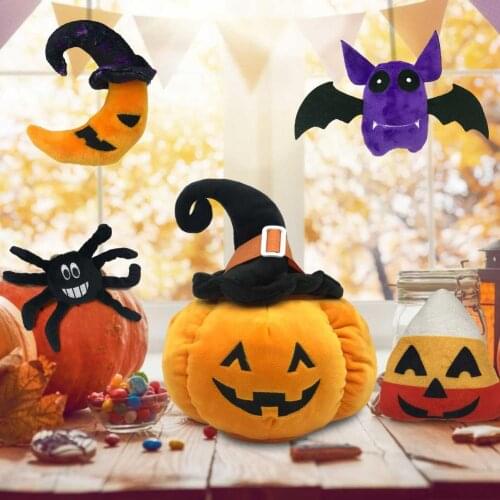 Halloween Plush Set Stuffed Doll Decorative Pumpkin Toy Pillow Spoof Pumpkin Soft Stuffed Pillow For Birthday Halloween Gifts