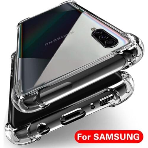 Shockproof Transparent Silicone Case for Samsung Galaxy S20 Plus Ultra S10 S8 S9 Plus A10 A20 A30 A40 A50 A70Silicone Back Cover