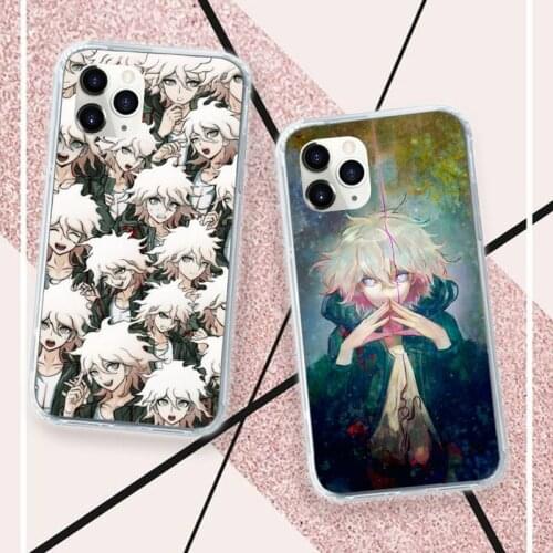 Makoto Nagito Komaeda Anime Phone Case Transparent for iPhone 11 12 mini pro XS MAX 8 7 6 6S Plus X 5S SE 2020 XR