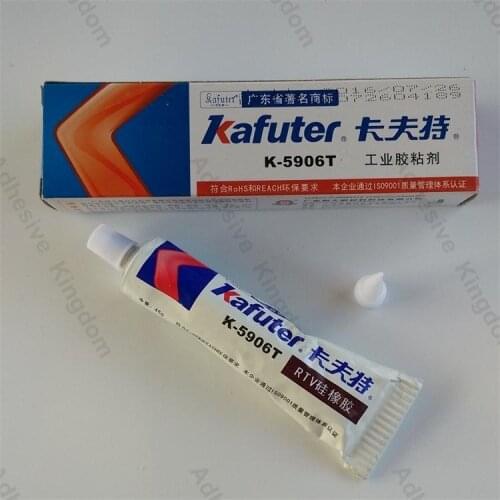 Kafuter 45g K-5906T transparent silicone rubber temperature glue LED adhesive good thixotropic