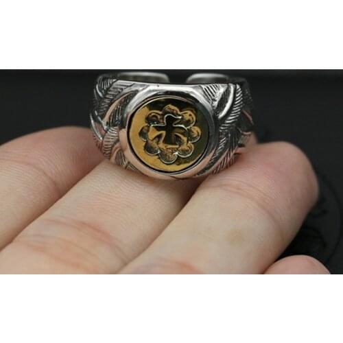 S925 sterling silver Takahashi Goro flying eagle feather ring open fashion trend mature male temperament ring