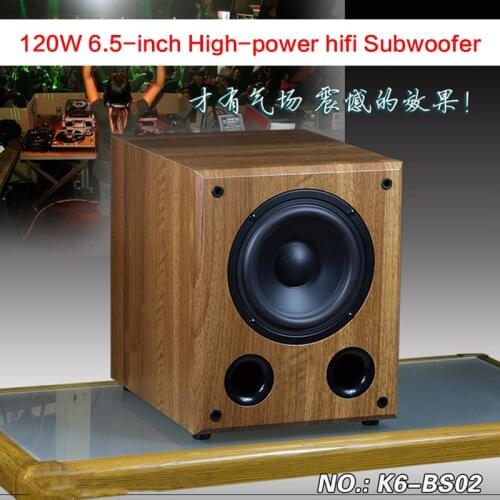 6.5-inch 120W High-power Subwoofer Speaker Home Theater Subwoofer DIY HiFi Amplifier Passive Subwoofer Sound Amplifier 8Ohm