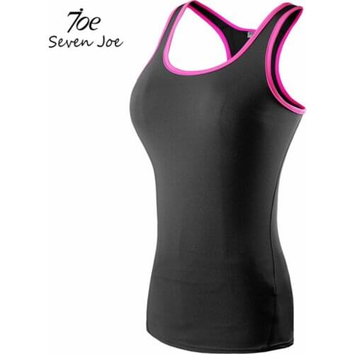 Seven Joe Women Fitness bodybuilding Elastic Sportwear Fitness Cardio Clothes Tank Top compression Tops Female quick dry