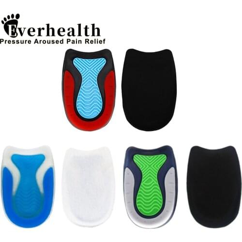 Everhealth Silicone Gel Heel Cups For Heel Spurs Plantar Fasciitis Ankle Pain Heel Cushion Shoe Inserts Insole Pad