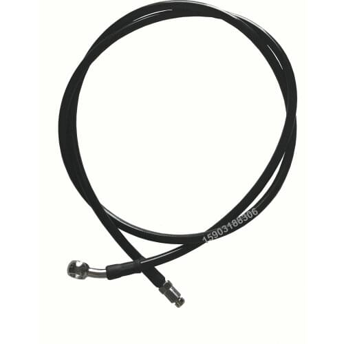 PVC Covered Motorcycle Brake Oil Hose Line Stainless Steel Braided PTFE Pipe With 28 Degree Banjo Fittings And Outer Filament