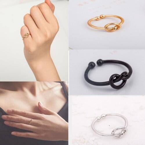 Street fashion Simple Knot Open Adjustable Ring for women Jewelry rings Ring for women 2021 New Design Ring Wholesale items