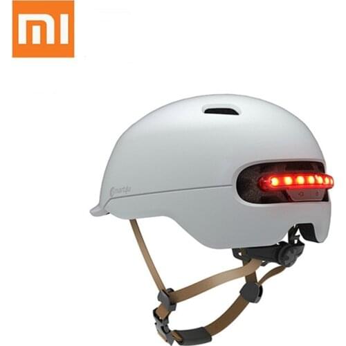 New Xiaomi Bicycle Smart Flash Helmets Matte Men Women Helmet Back Light Mountain Road Scooter Integrally Molded electrombile