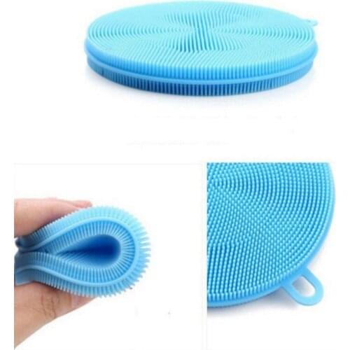 Magic Silicone Dish Bowl Cleaning Brushes Scouring Pad Pot Pan Wash Brushes Cleaner Kitchen LX6679