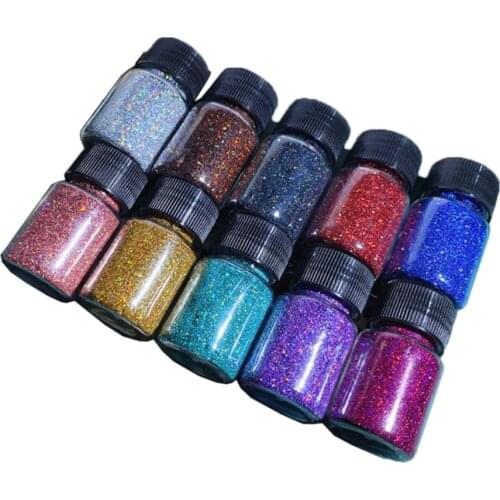 10 Colors Resin Casting Mold Fine Glitter Epoxy Resin Festival Fine Mix Hexagons Sequins Pigment 10g Per Jewelry Making