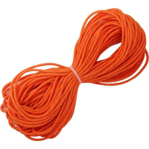 3mm Orange Reflective Tent Guy Line Rope Camping Cord Paracord 20M