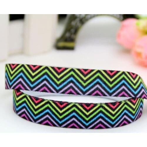 5/8'' Free shipping Fold Elastic FOE chevron printed headband headwear hairband decoration wholesale OEM S484
