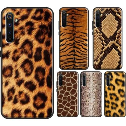 Wildlife Animal Print Fur Skin Case For Realme Q3 Pro 6 7 8 Pro C3 C11 C15 C21 GT Cover For OnePlus 8 9 Pro 7T 8T 9R Nord