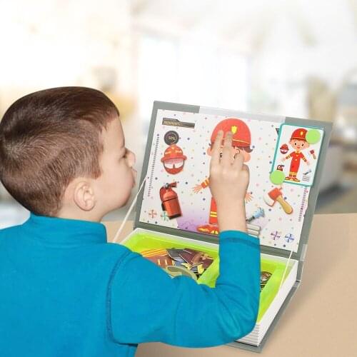 Children Magic Book Puzzle 3D Jigsaw Magnetic Stickers Creative Educational Toys for Kids Brain Training Game