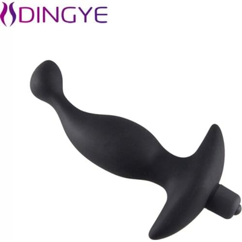 Dingye 2015 New 10 Speed Anal Massager Vibrating Large Butt Plugs Black Anal Toy