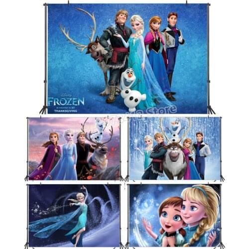 Disney Frozen Backdrop Birthday Party Decorations Adult Children Anna Alsa Party Decor Olaf Background Birthday Decoracion Gifts
