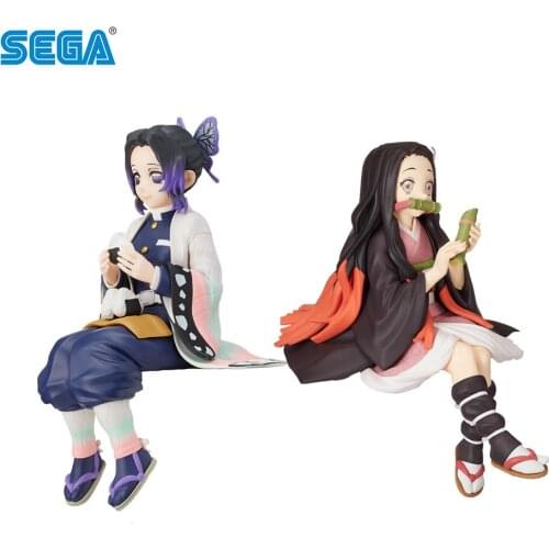 Sega Demon Slayer Action Figure Kamado Nezuko Kochou Shinobu Rice Ball Collection Anime Figure Toys for Boys In Stock Gifts