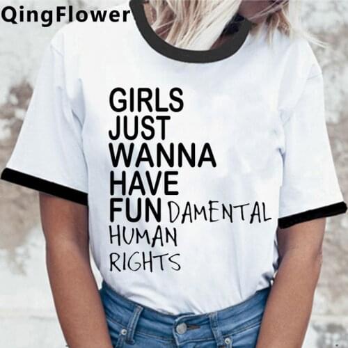 Feminism GRL PWR Ullzang T-shirt Women Feminists Harajuku T Shirt Girl Power 90s Graphic Tshirt Grunge Aesthetic Top Tees Female