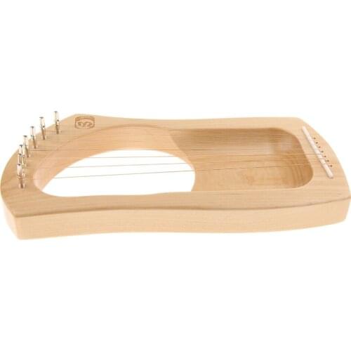 Mahogany Wood Harp， 7-String Harp，Musical Stringed Instrument Parts for Band Performance