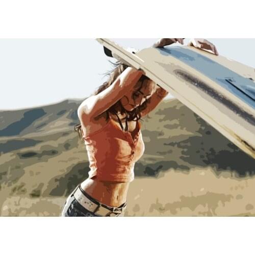 100%Handmade Megan Fox Oil Painting 36x24 in. NOT a poster or print