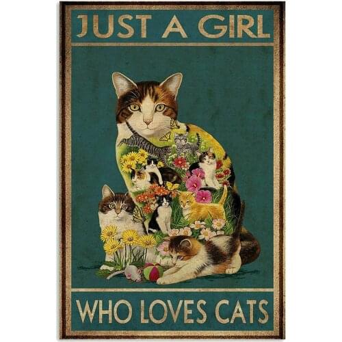 Cats Club Home Gift Parlor Retro Landscape Bathroom Yard Farm Cafe Store Signs Iron Painting Vintage Bar Pub Caveat Man Cave