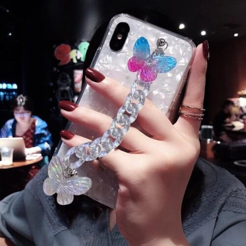 Bling Butterfly Bracelet Soft Phone Case For Xiaomi Redmi Note 7 8A S2 6A A2 Lite Mi 8 6x 9 11 Lite CC9 Wristband Cover case