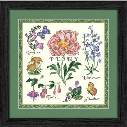Fishxx Cross Stitch Kits B785 Flowers Grow Butterfly Mushrooms Paintings On Needlework Sets Embroidery 100% Egyptian Cotton