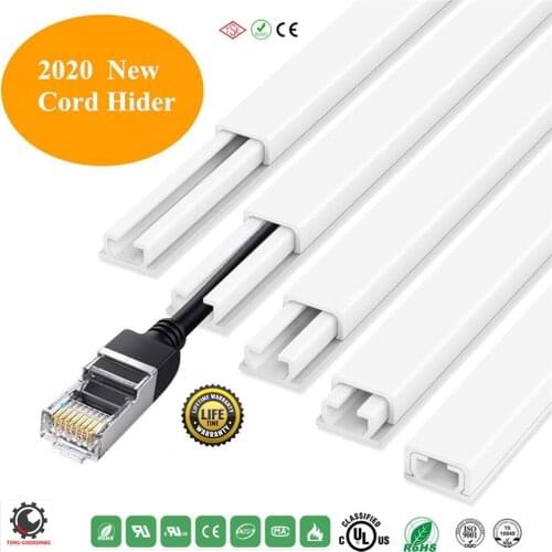 Mini Cable Hider Wall,Cable Concealer Raceway,Paintable On Wall Cord Cover for Single Fiber Cable Cord Management Cable Channel