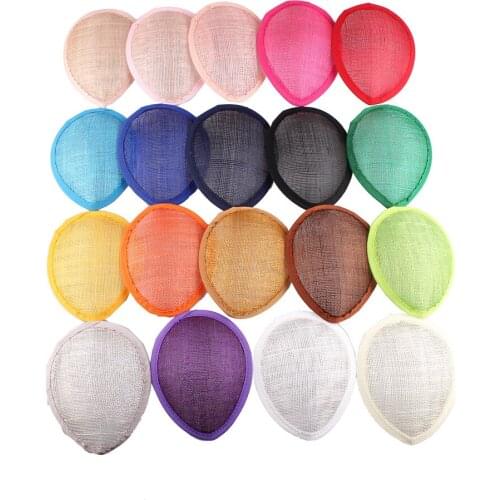 New 5.2"(13CM) Teardrop Fascinator Base Sinamay Hat Fascinator Headwear Craft Millinery Wedding Hair Accessories 12Pieces/Lot