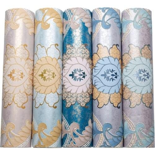 European style wallpaper thicken bedroom5D non-woven fabric wallpaper TV background wall decoration sticker