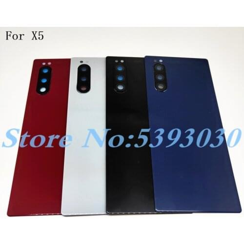 Original Glass For Sony Xperia 5 X5 J8210 J8270 J9210 Back Battery Cover Rear Door Housing Case Replacement Battery Cover