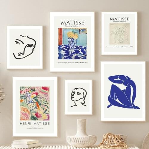 Abstract Matisse Vase Flower Nordic Posters And Prints Museum Modern Art Canvas Painting Wall Pictures For Living Room Decor