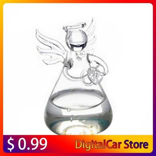 Transparent Angel Vase Crystal Glass Vase Flower Arrangement Hydroponic Container Home Decoration Wedding Decor