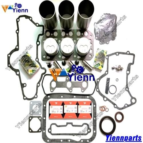For Mitsubishi K3C Overhaul Rebuild Kit With valve Liner Piston Ring Full Gasket kit bearing set For ISEKI TU150 TU155 TU157
