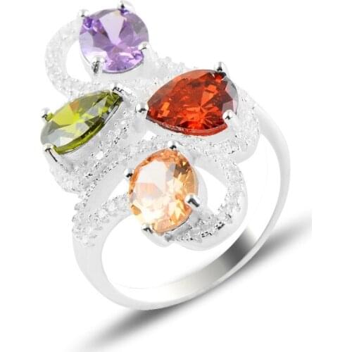 Silver 925 Sterling Zircon Stone Ring