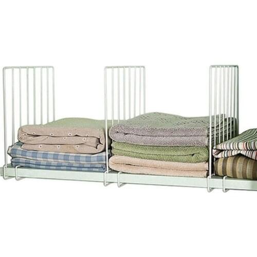 Wardrobe Storage Layered Rack Shelf Divider Bar Storage Organizer Shelf Divider Baffle Vertical Partition