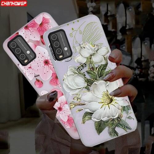 Silicone Case For Xiaomi Redmi Note 9T 9S 9 Pro Cases 3D Flower Soft TPU Cover For Redmi 9T 9 Power 9A 9AT 9C NFC Poco M3 Case